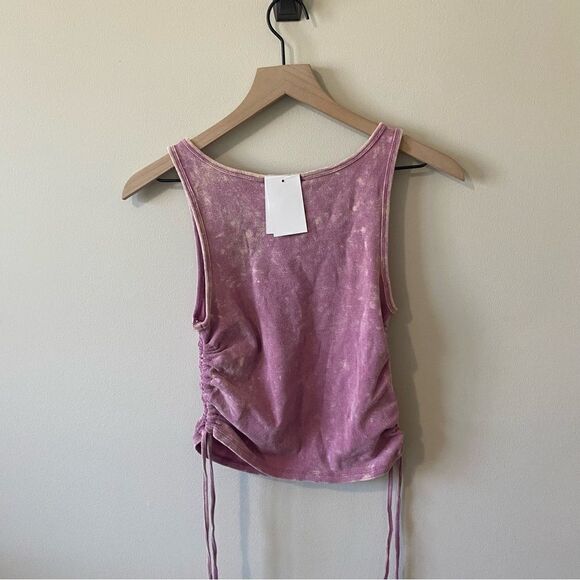 Coca Cola Enjoy Embroidered Side Cinch Ribbed Tank Тор - Picture 3 of 9